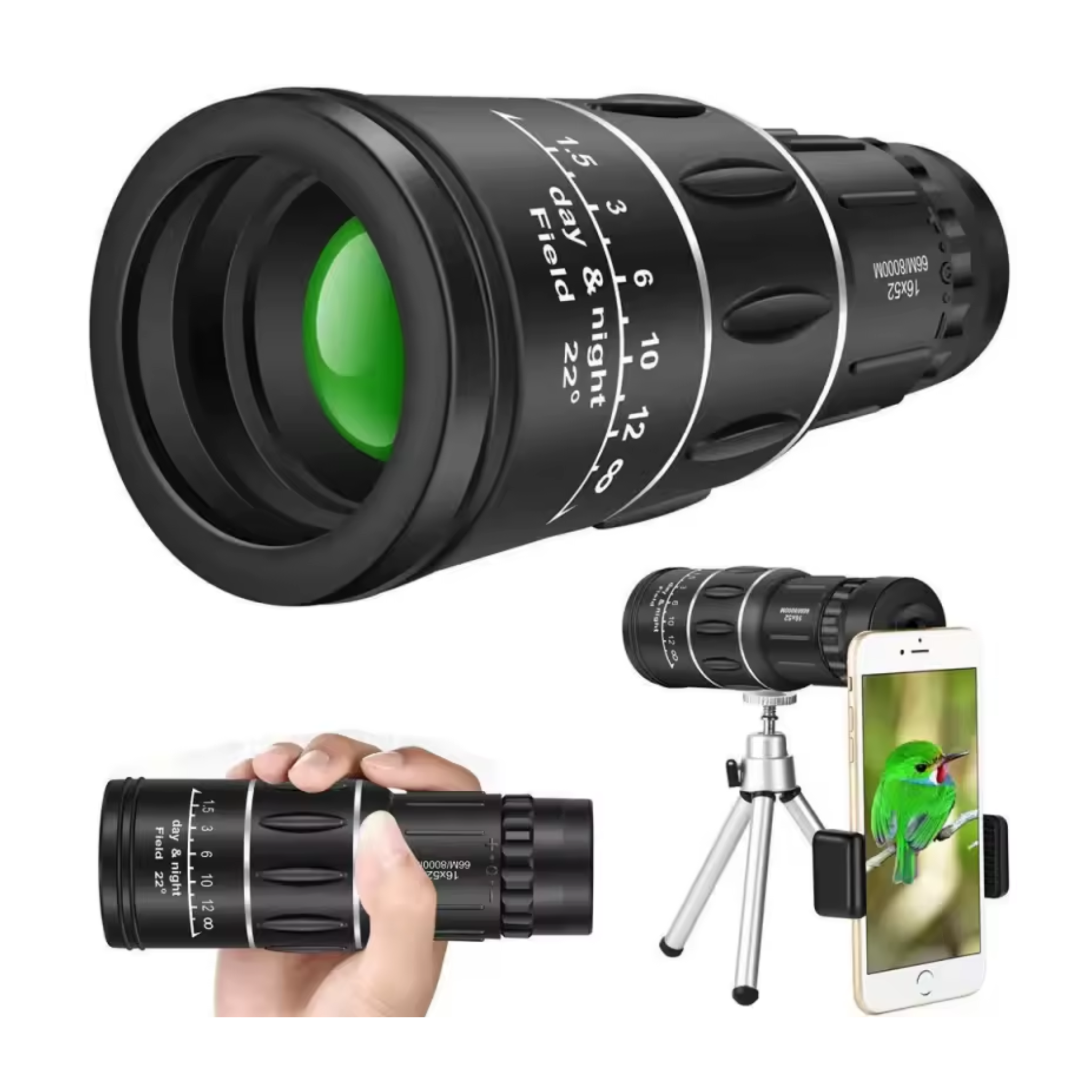 Monocular™ Lente Telescópico Portátil amplía tu visión y captura fotos detalladas a distancia también con tu celular