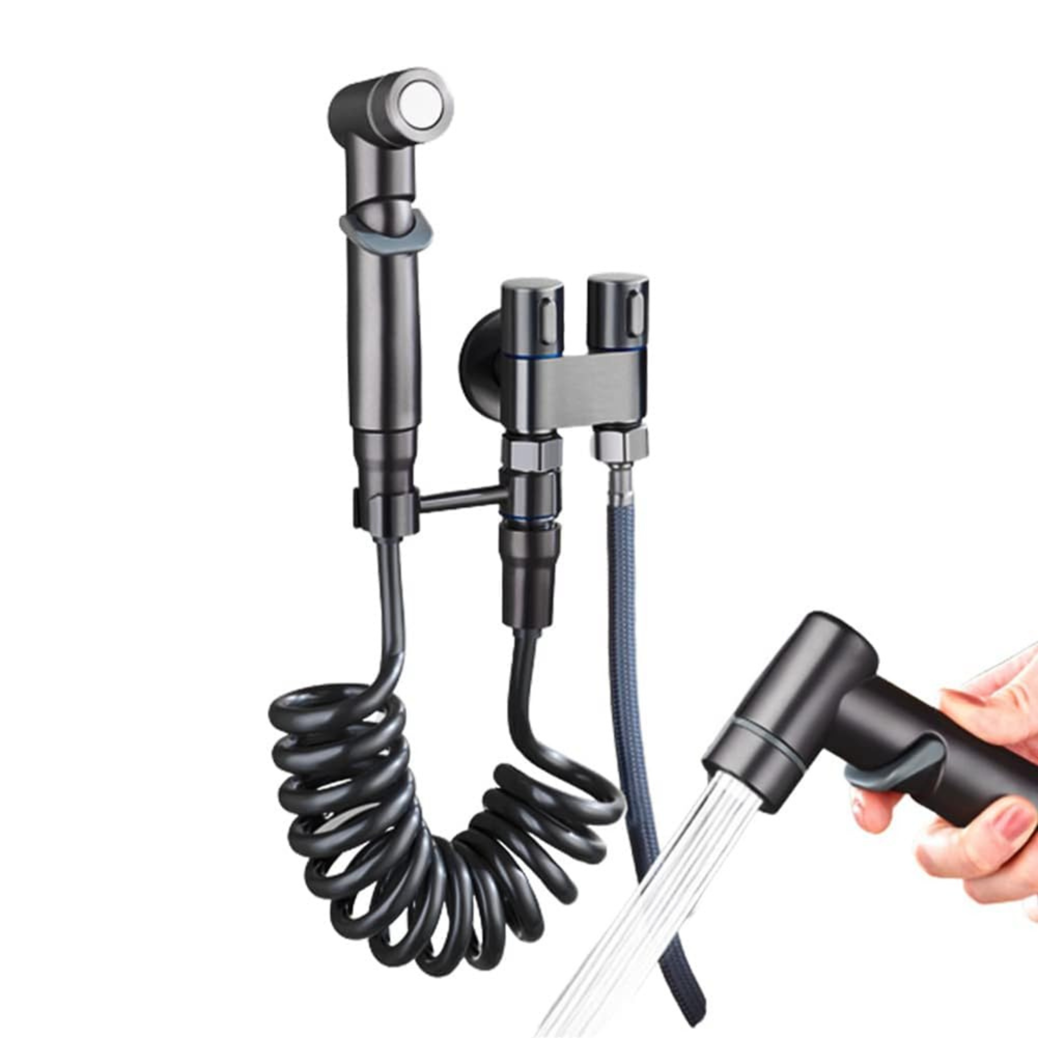 GrifoPro™ ducha higiénica de alta presión con doble válvula y control preciso para limpieza profunda, cómoda y sin salpicaduras