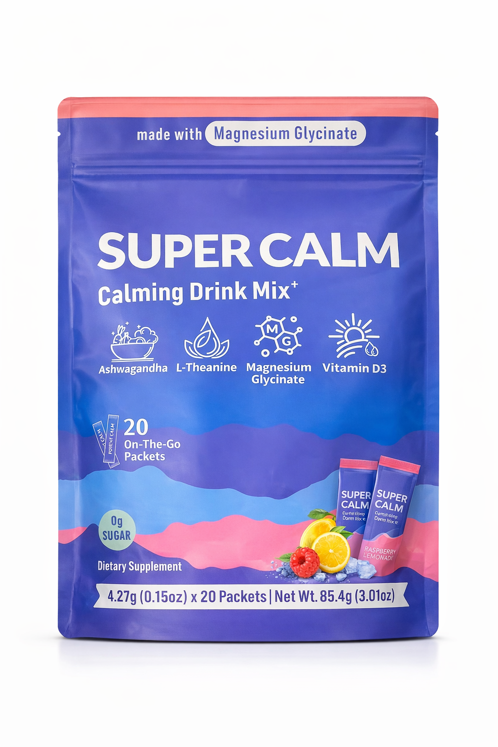 Supercalm™ Calma el sistema nervioso, reduce el estrés y la ansiedad, mejora el descanso, la calidad del sueño y promueve la sensación de bienestar.