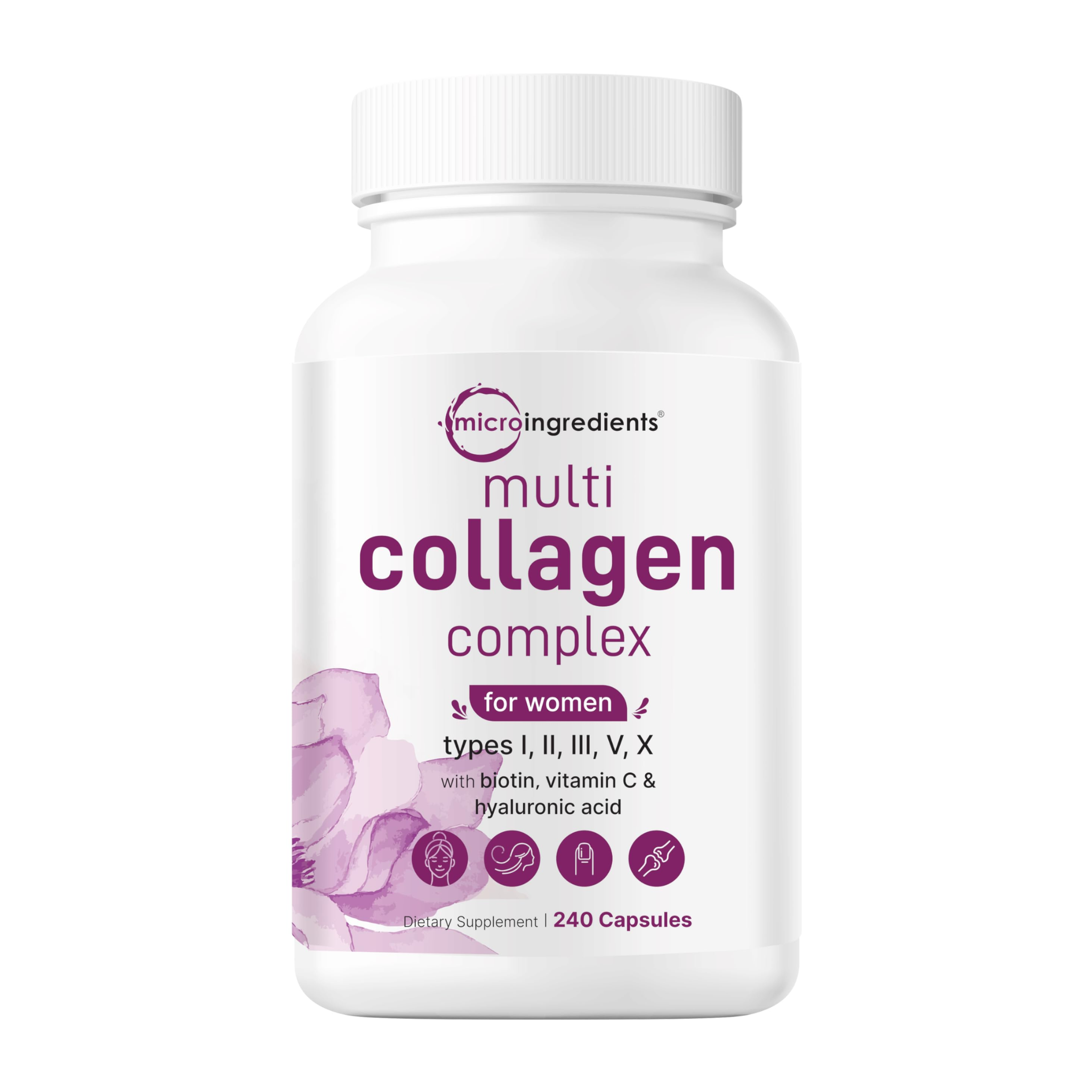 Multi Collagen Peptides™ Suplemento de colágeno rejuvenecimiento de la piel apariencia más tersa y luminosa con biotina vitamina C y ácido hialurónico.