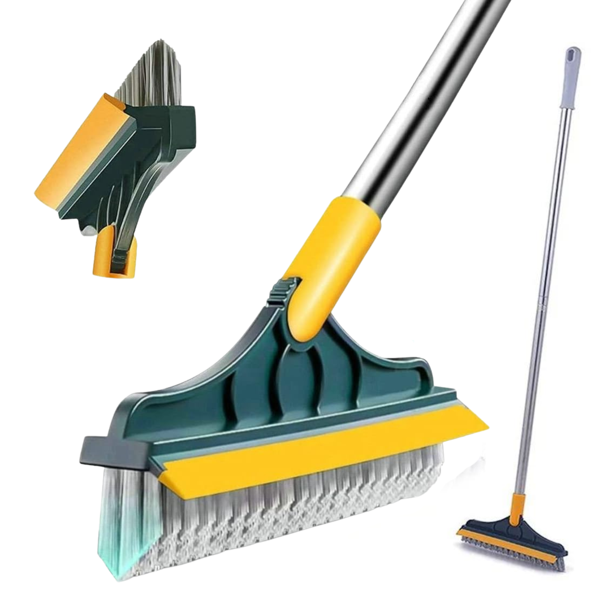 CleanSweep Duo™ Cepillo escoba limpiadora elimina suciedad y seca superficies en una sola pasada piso completamente limpio cepillo y escurridor integrados.