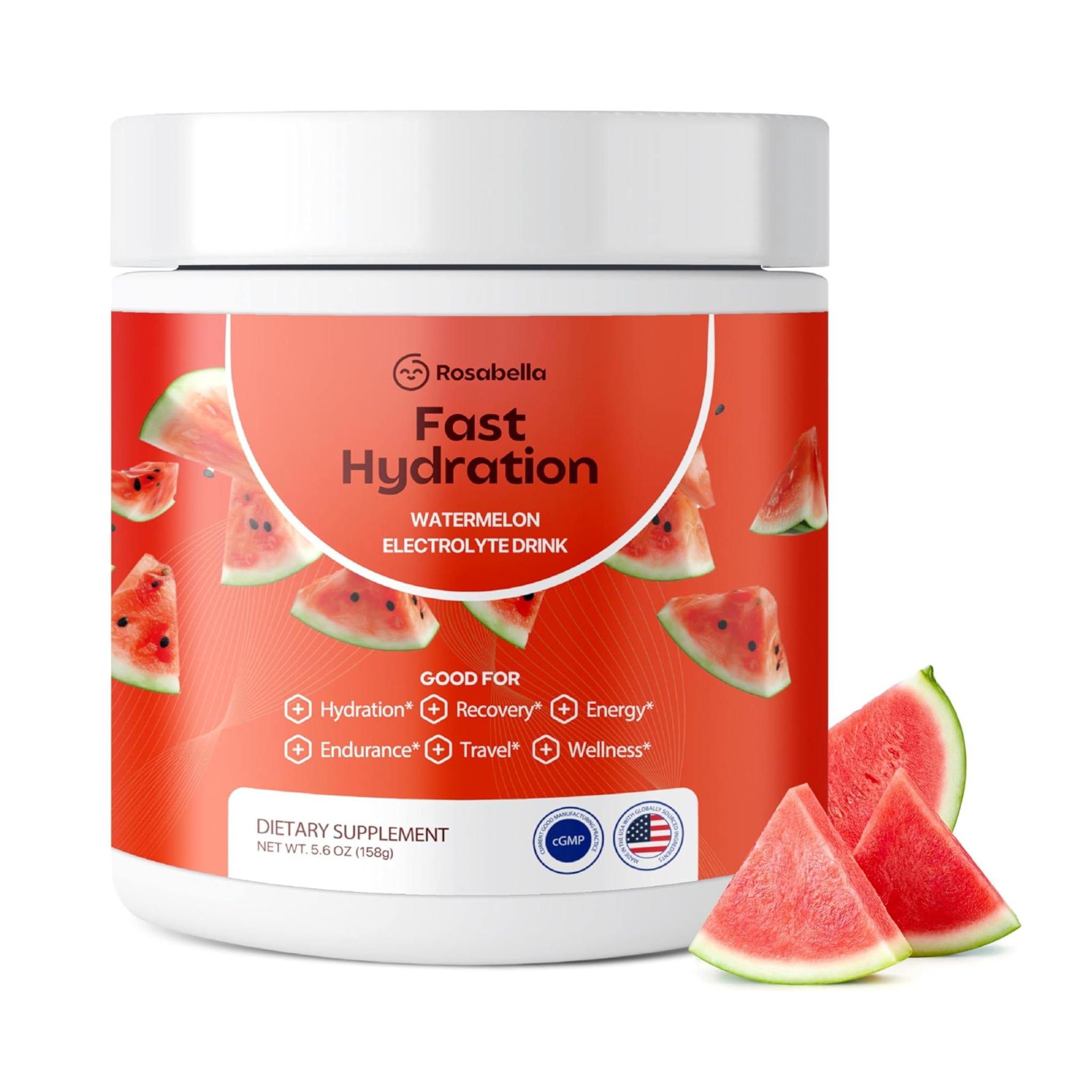 FastHidratation™ Bebida Electrolítica en Polvo Hidratación profunda restaura energía y enfoque durante todo el día mezcla completa con vitaminas B12 y minerales.