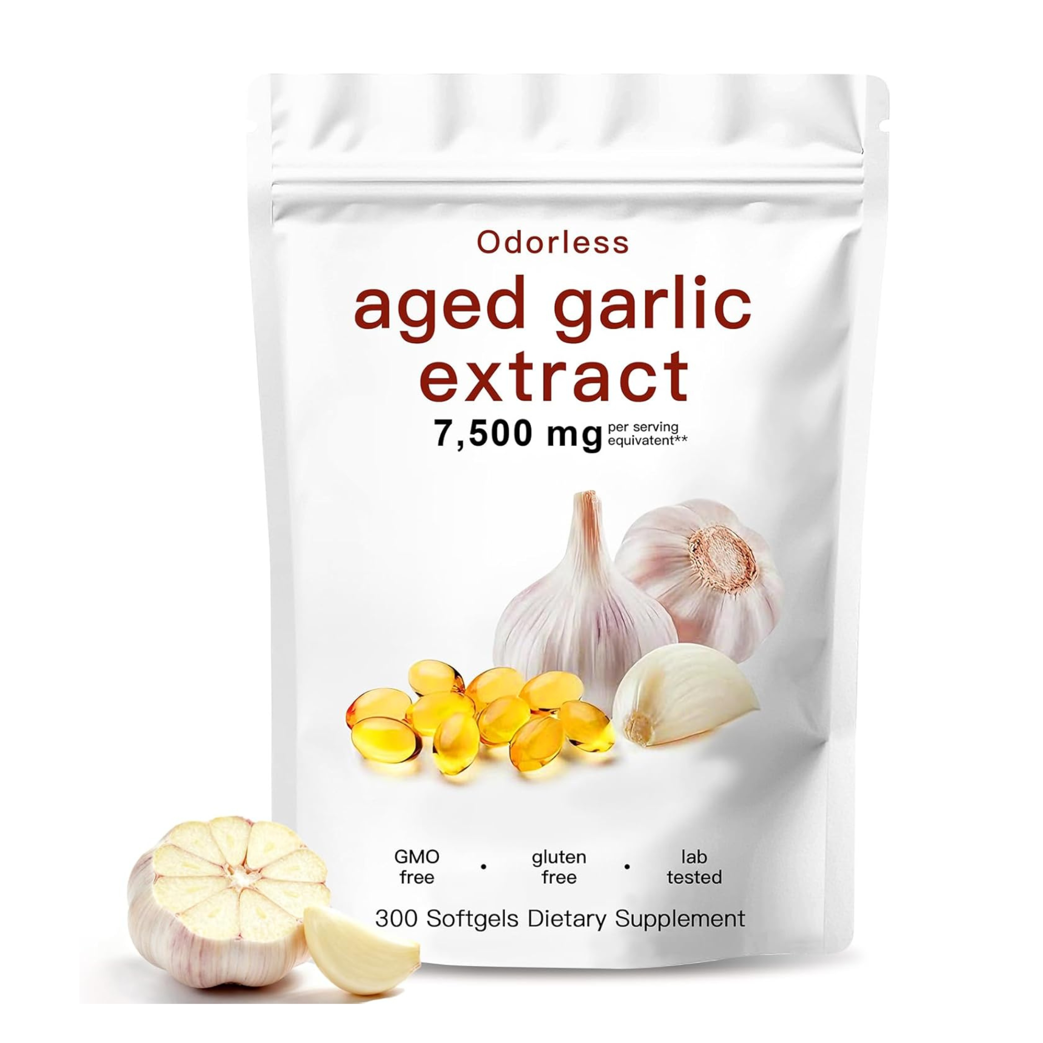 AgedGarlic™ Suplemento natural de ajo protege el corazón niveles saludables de colesterol sin olor residual