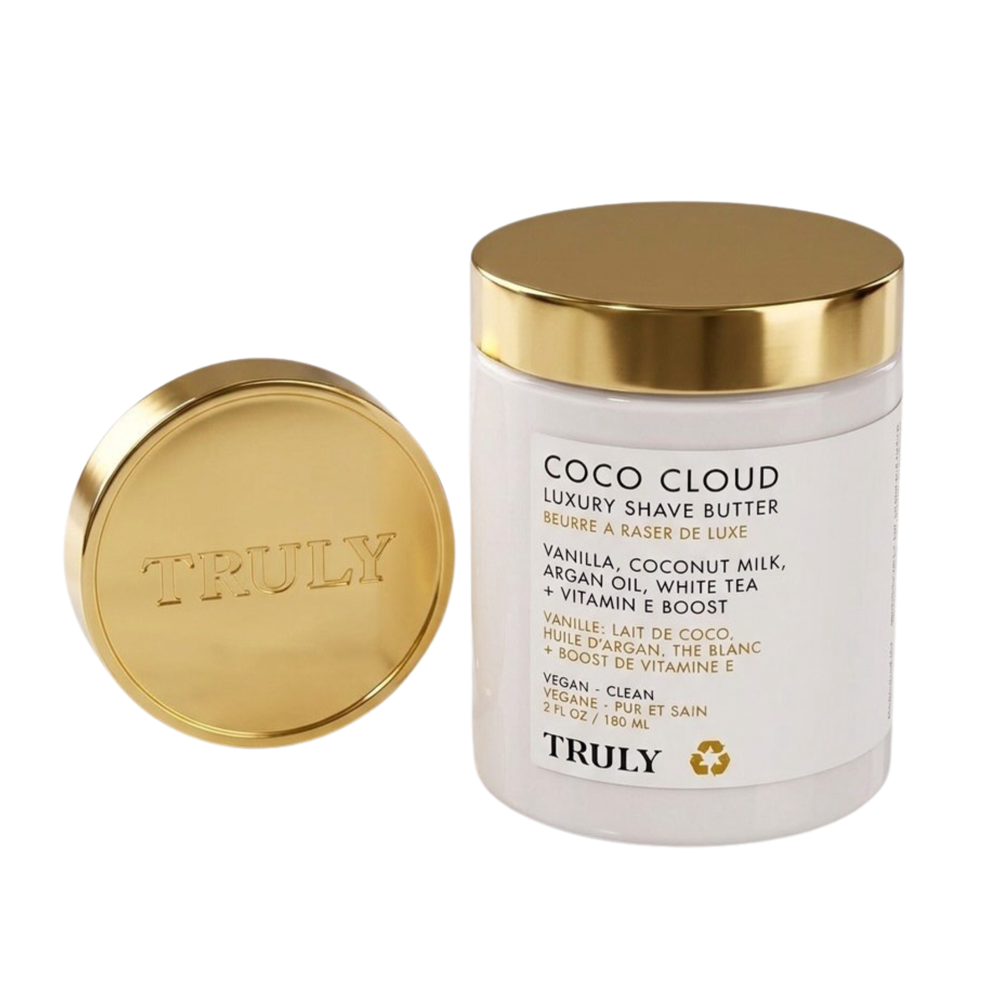 Truly Coco Cloud™ Crema de afeitar humectante deja piernas y bikini suaves sin manchas ni picazón