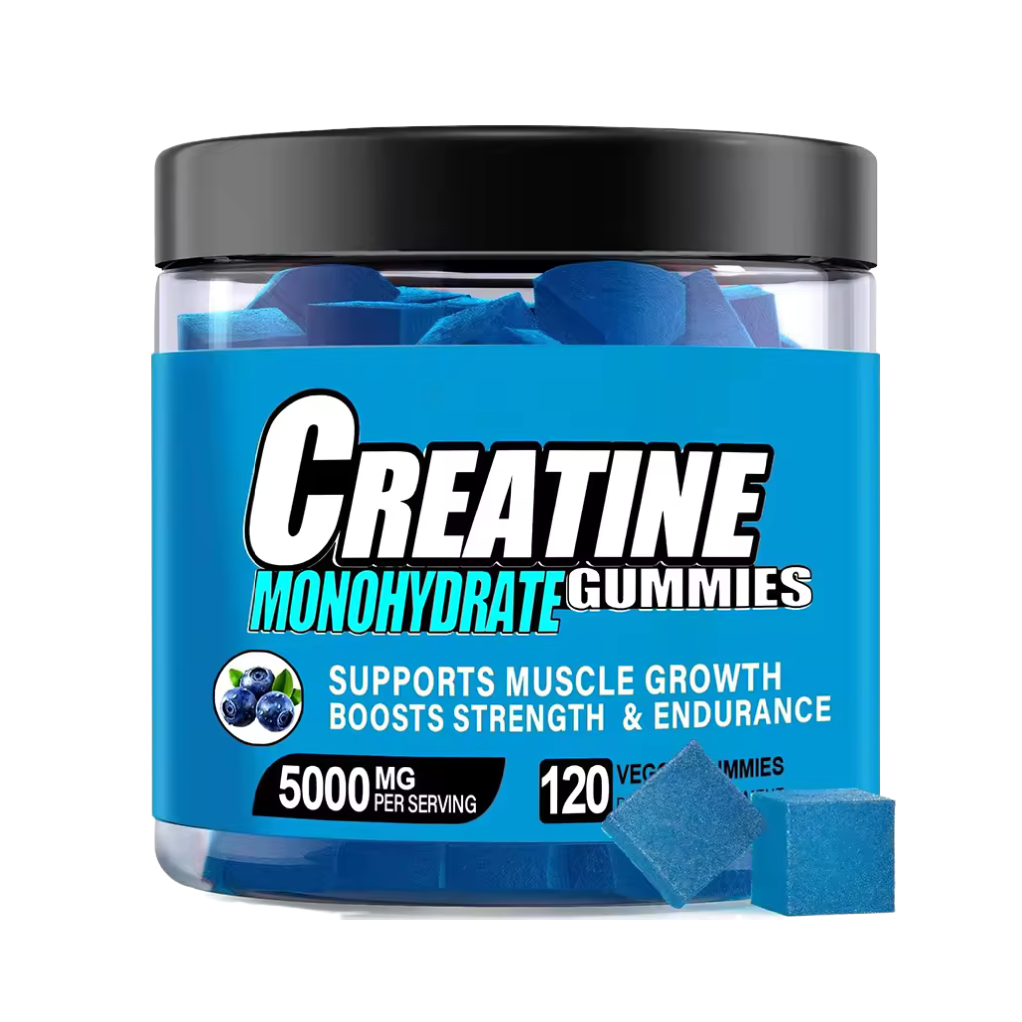 MuscleGummy™ Gomitas de creatina ayuda a ganar potencia muscular con mayor capacidad de esfuerzo uso diario sin batidos.