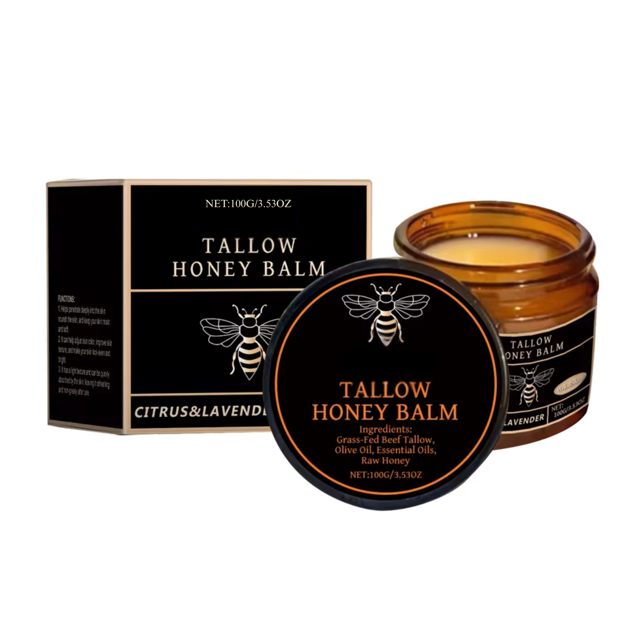 Tallow Honey Balm™ – Nutrición Intensa para Piel Seca y Maltratada